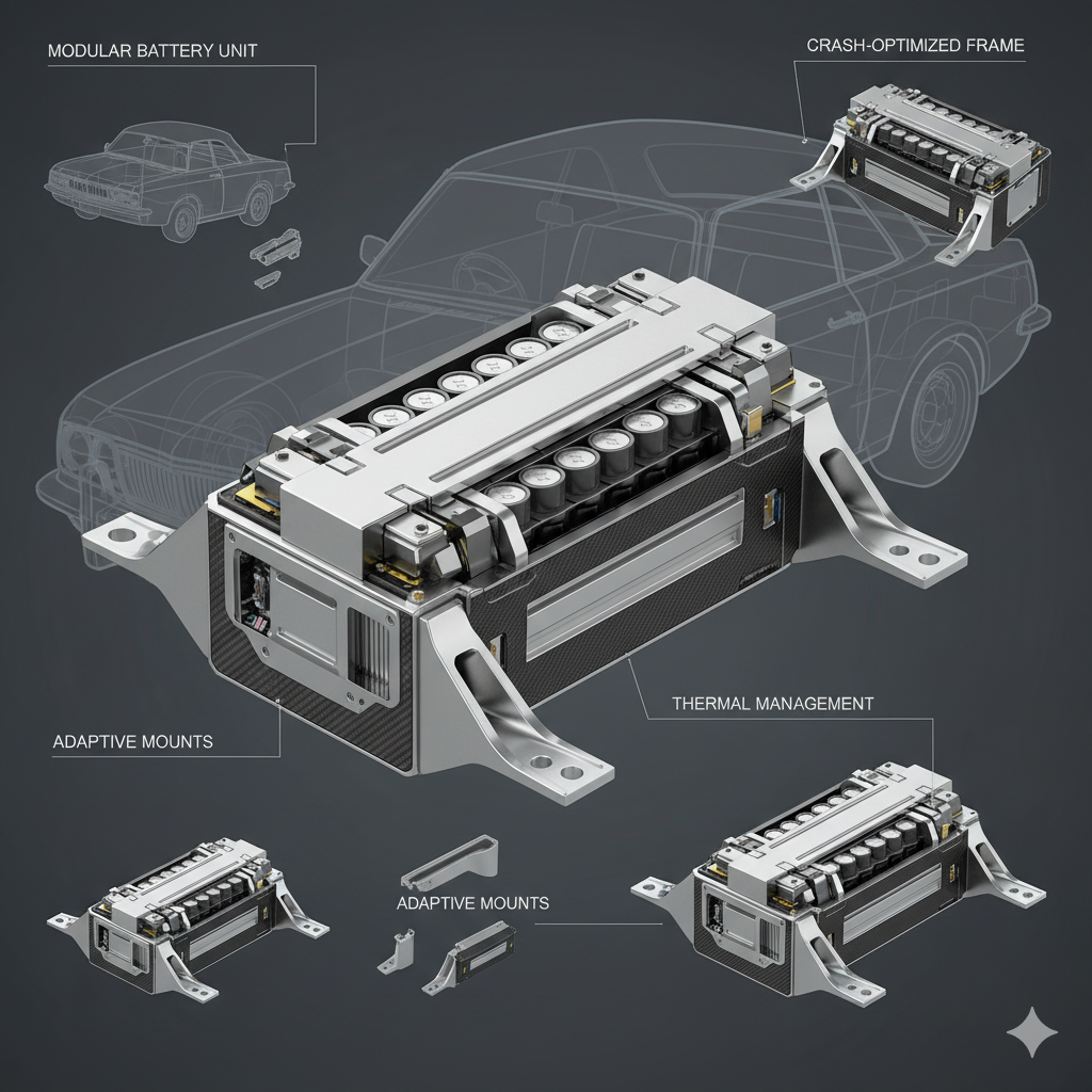 CAD-modeled custom battery enclosure